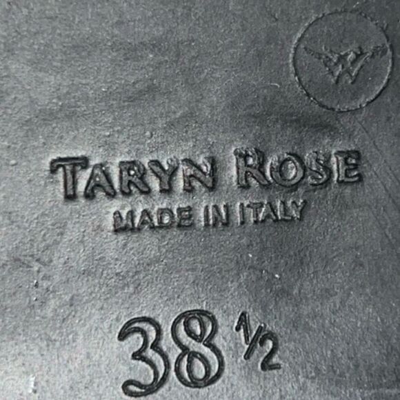 Taryn Rose Tyra Crinkle Metallic Leather Sandals Silver/Tan Size 38.5 US 8 - Picture 5 of 5